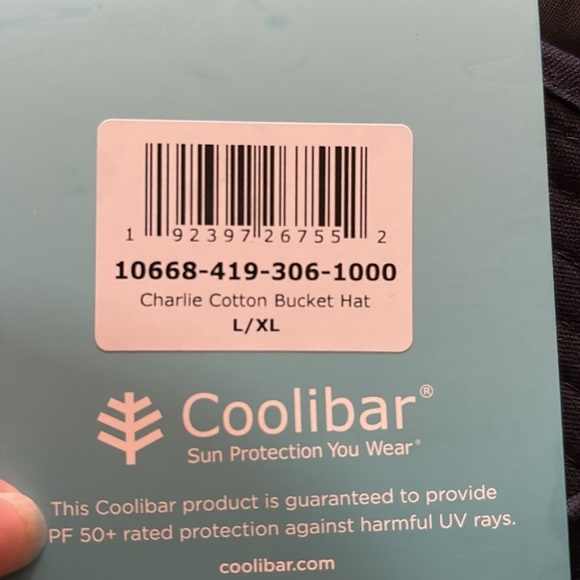 Coolibar Charlie Cotton Bucket Hat Blue size L/XL NWT UPF 50+ Unisex - Picture 10 of 13